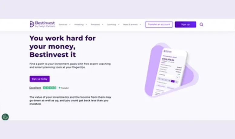 Bestinvest website homepage